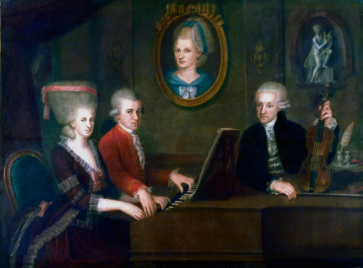 Mozart-familien, 1780-1781 af Johann Nepomuk della Croce