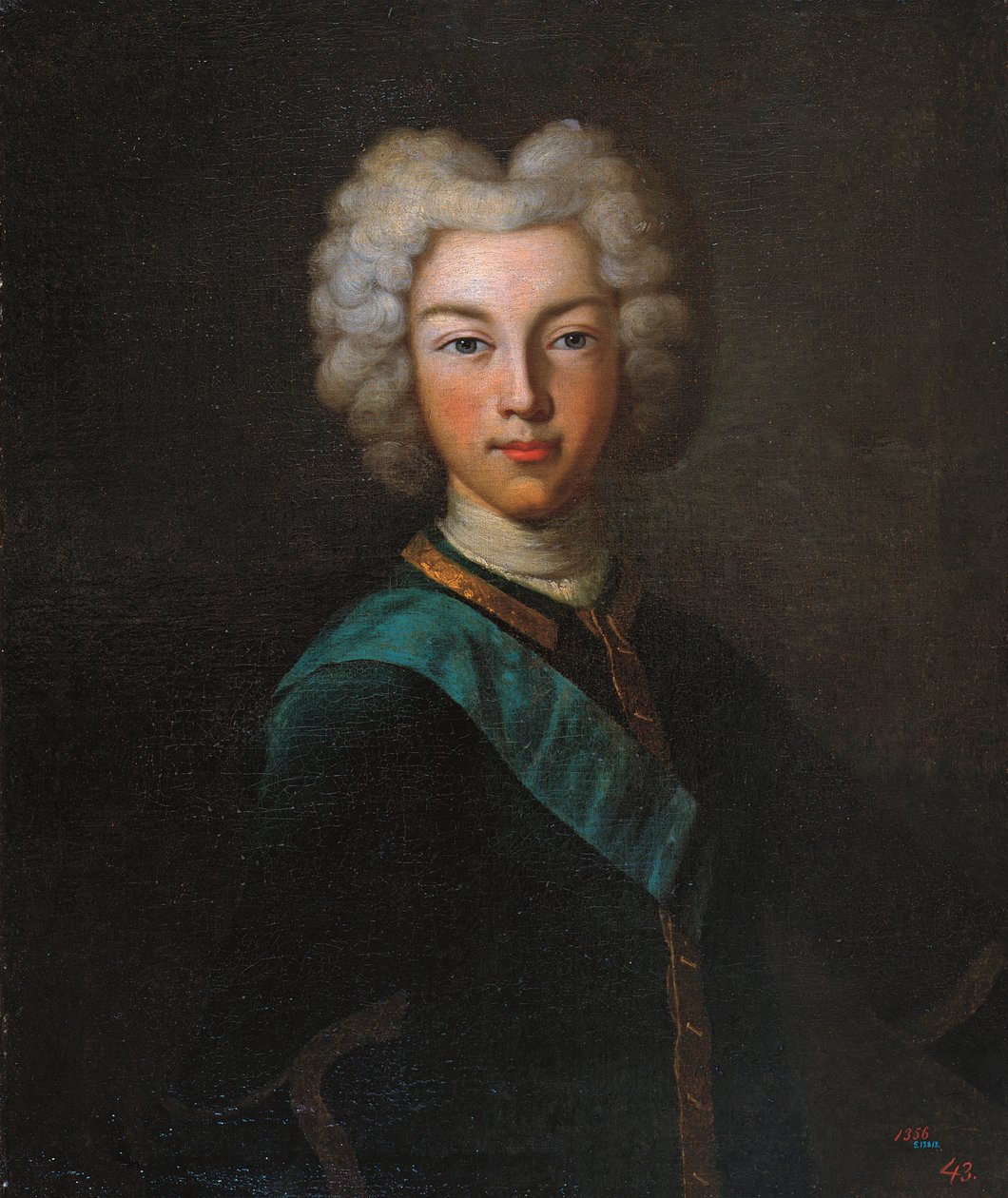 Portræt af zaren Peter II af Rusland 1715-1730, slutningen af 1720