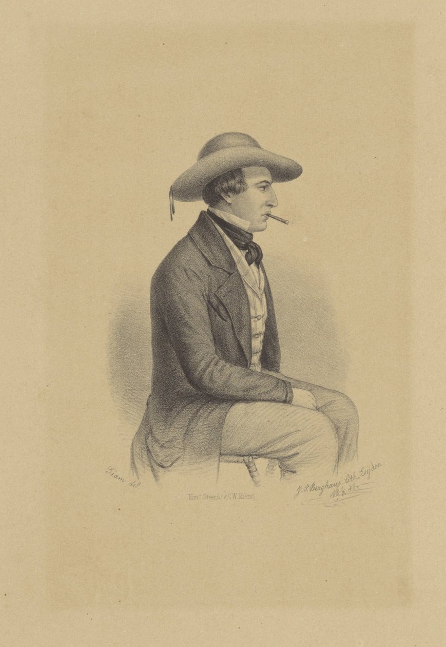 Portræt af Jean Henri de Laat de Kanter af Johann Peter Berghaus