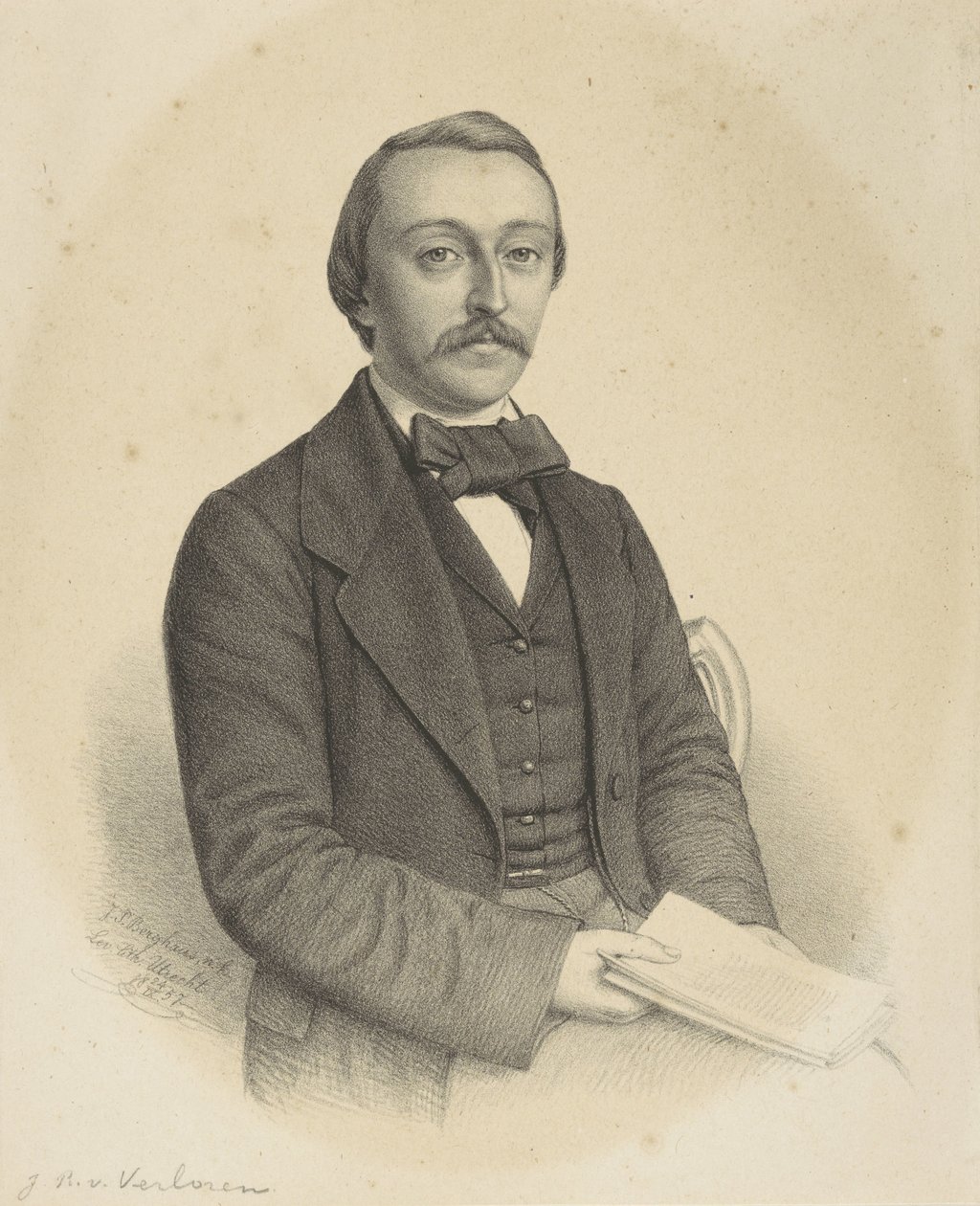 Portræt af en ukendt mand af Johann Peter Berghaus