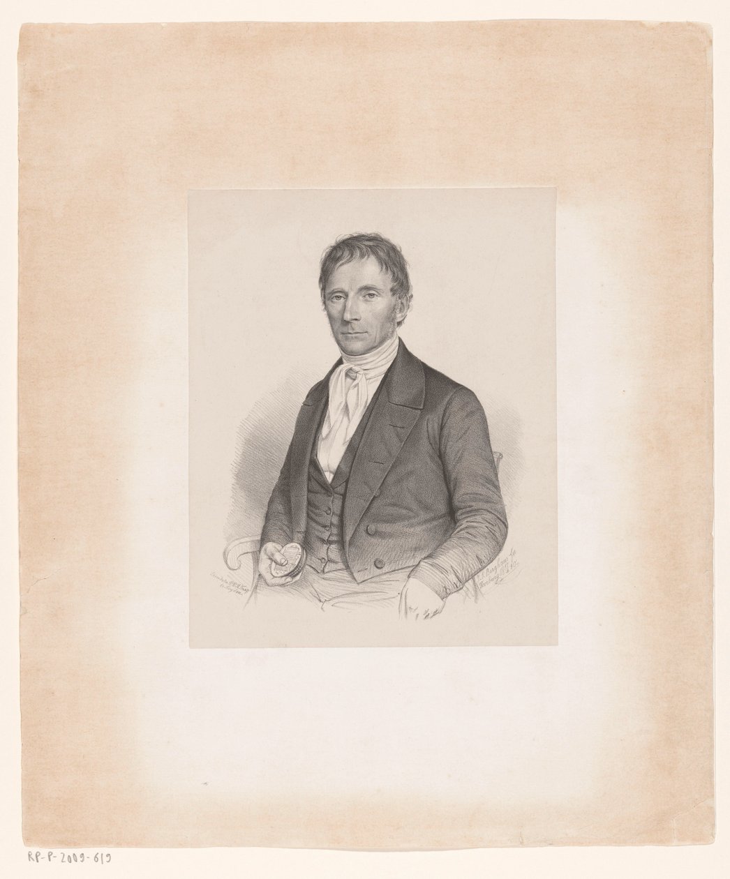 Portræt af baronet Hugo van Beresteyn af Johann Peter Berghaus