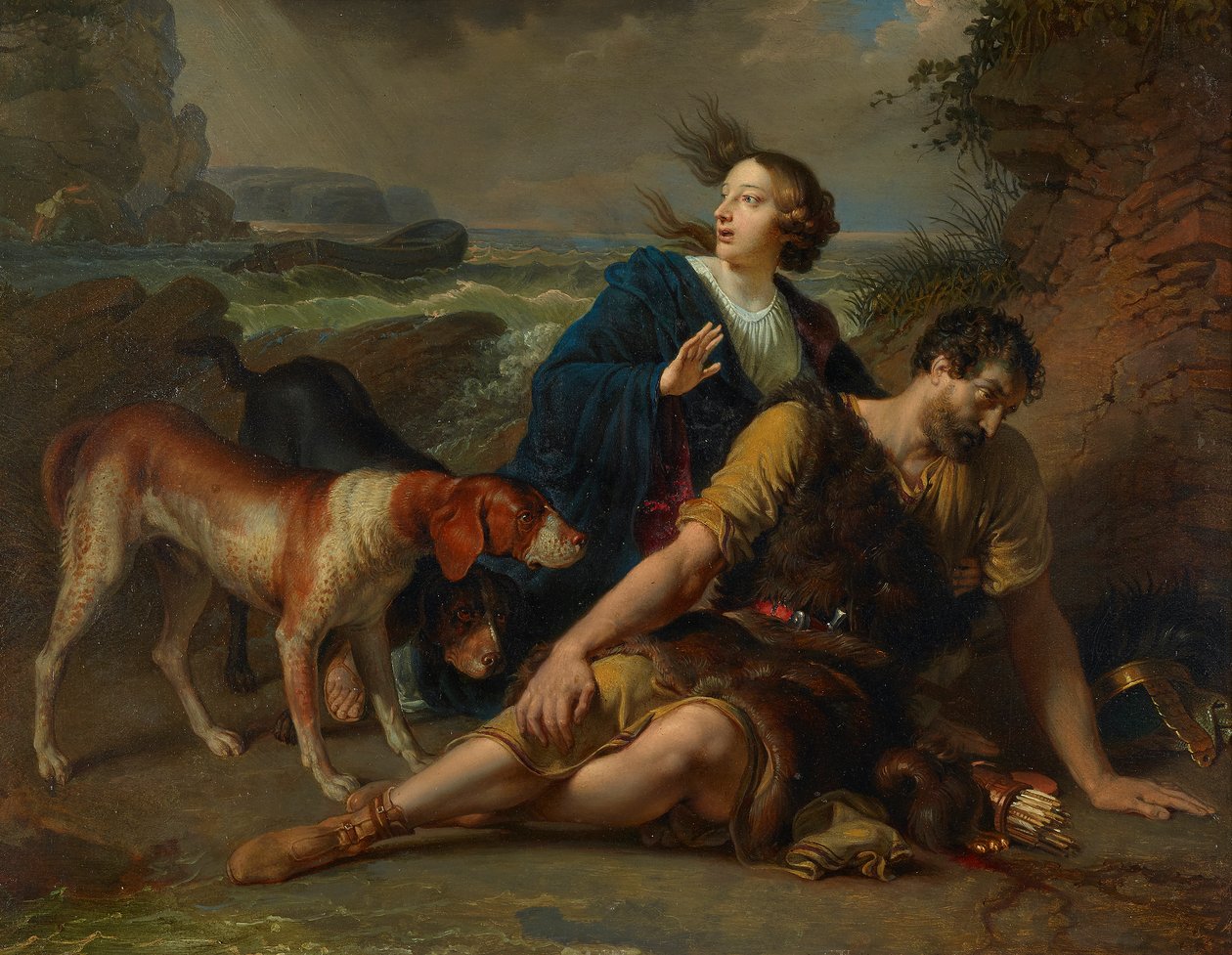 Arindal og Daura af Johann Peter Krafft