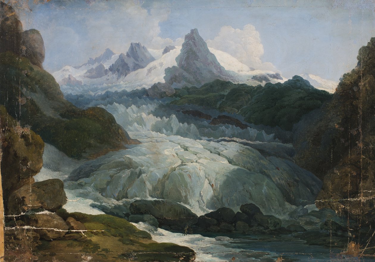 Rhone-gletsjeren af Johann Peter Krafft