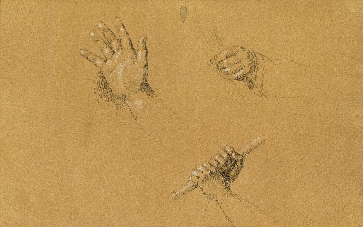 Håndstudier om "Scenen fra den tyrolske frihedskamp" af Johann Peter Krafft