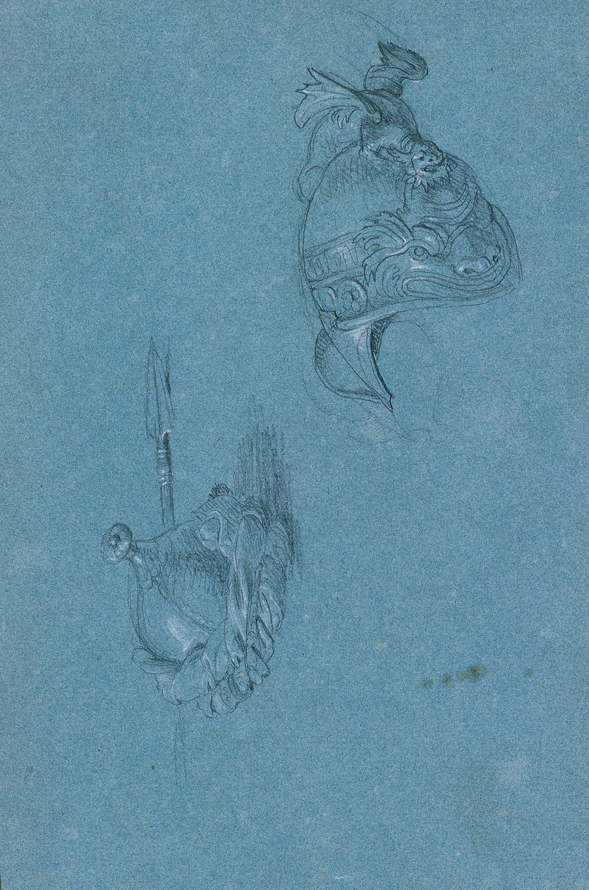 hjelm studier af Johann Peter Krafft