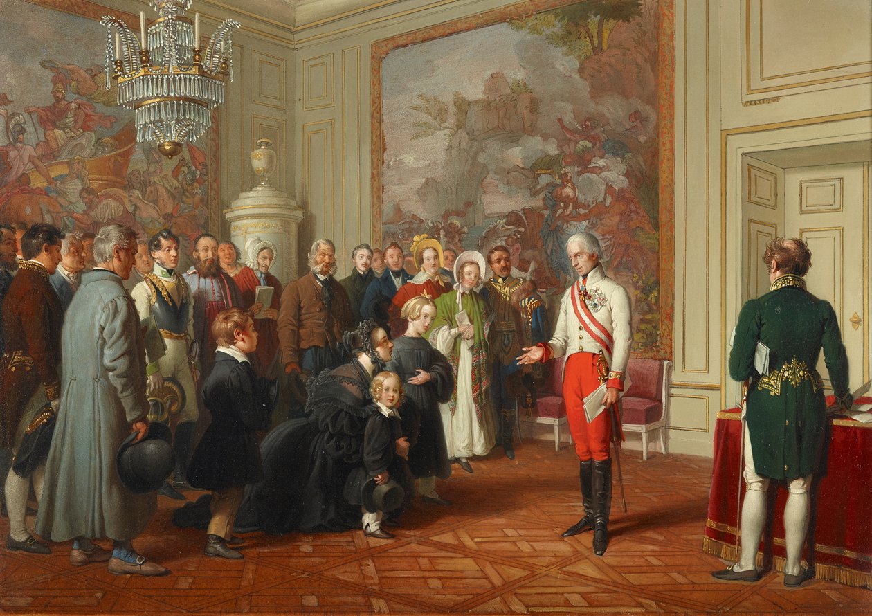 Kejser Franz I tildelte en almindelig audiens af Johann Peter Krafft