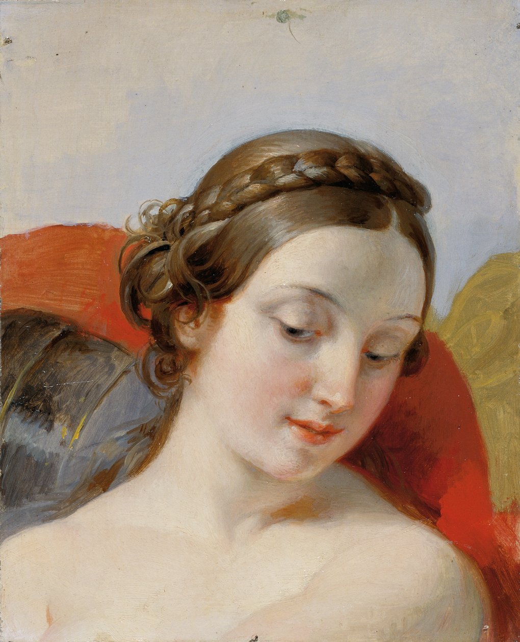Leder af en ung pige (studie for "Rüdiger und Angelica") af Johann Peter Krafft