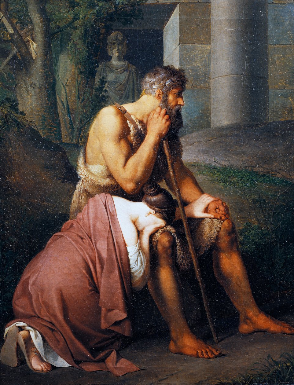 Ødipus og Antigone af Johann Peter Krafft