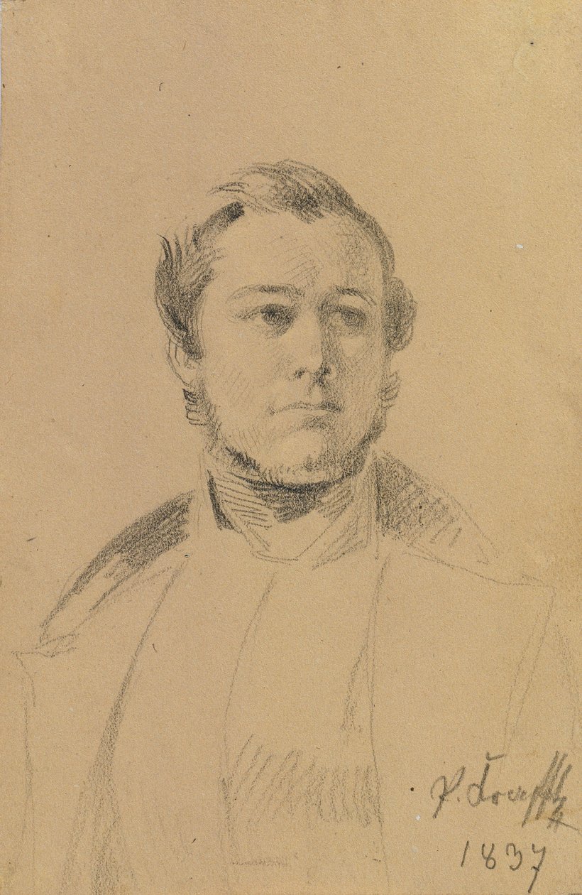Portrætstudie af Franz Xaver Eckl af Johann Peter Krafft