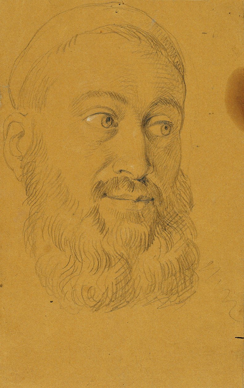 Portrætstudie for Rudolf von Habsburg og præsten af Johann Peter Krafft