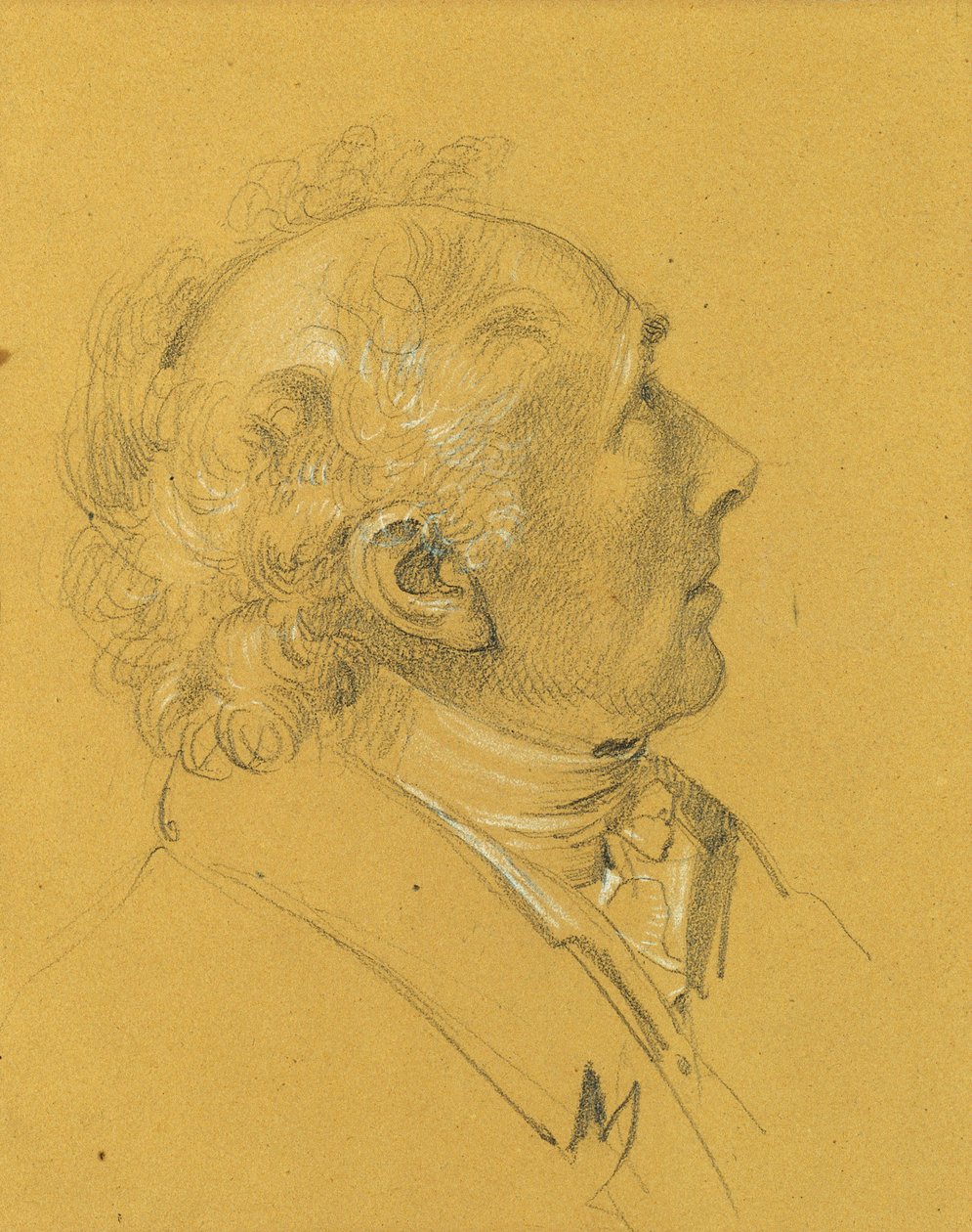 Portrætstudie for "det kejserlige pars udgang efter en alvorlig sygdom hos kejser Franz I." af Johann Peter Krafft
