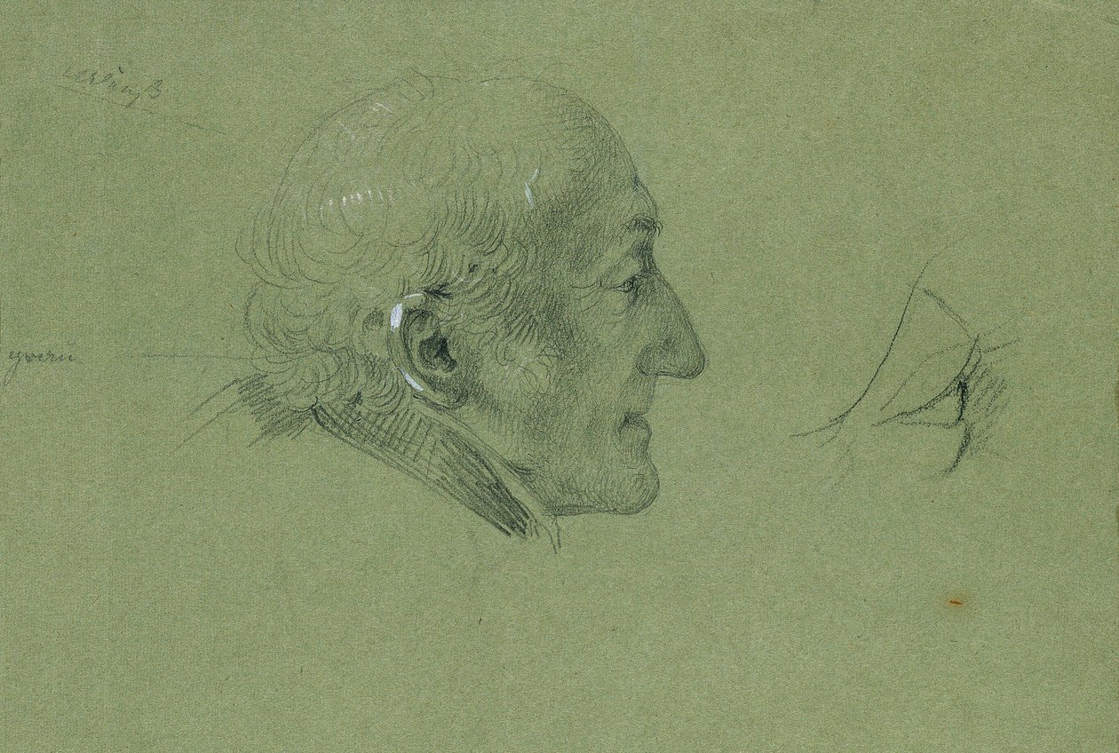 Portrætstudie til "Landwehr-mandens hjemkomst" (1820) af Johann Peter Krafft