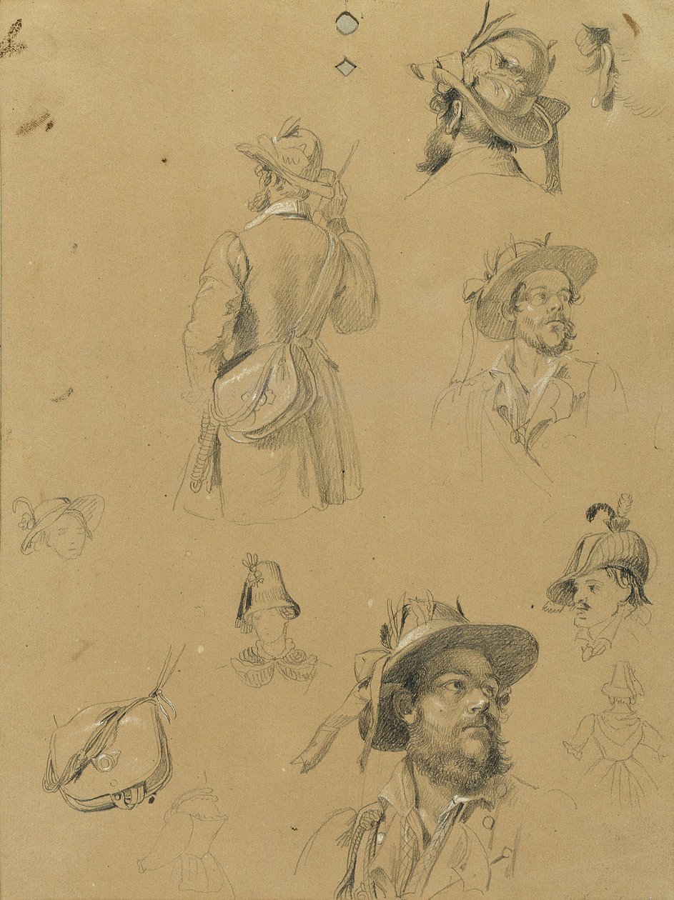Skitse til "Scene fra den tyrolske frihedskamp" af Johann Peter Krafft