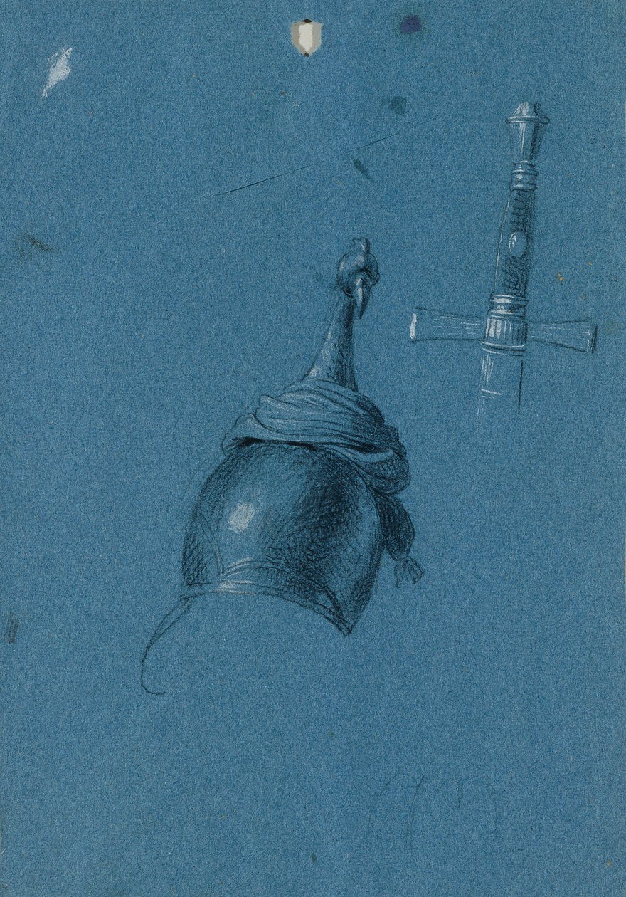 Studie af en hjelm af Johann Peter Krafft