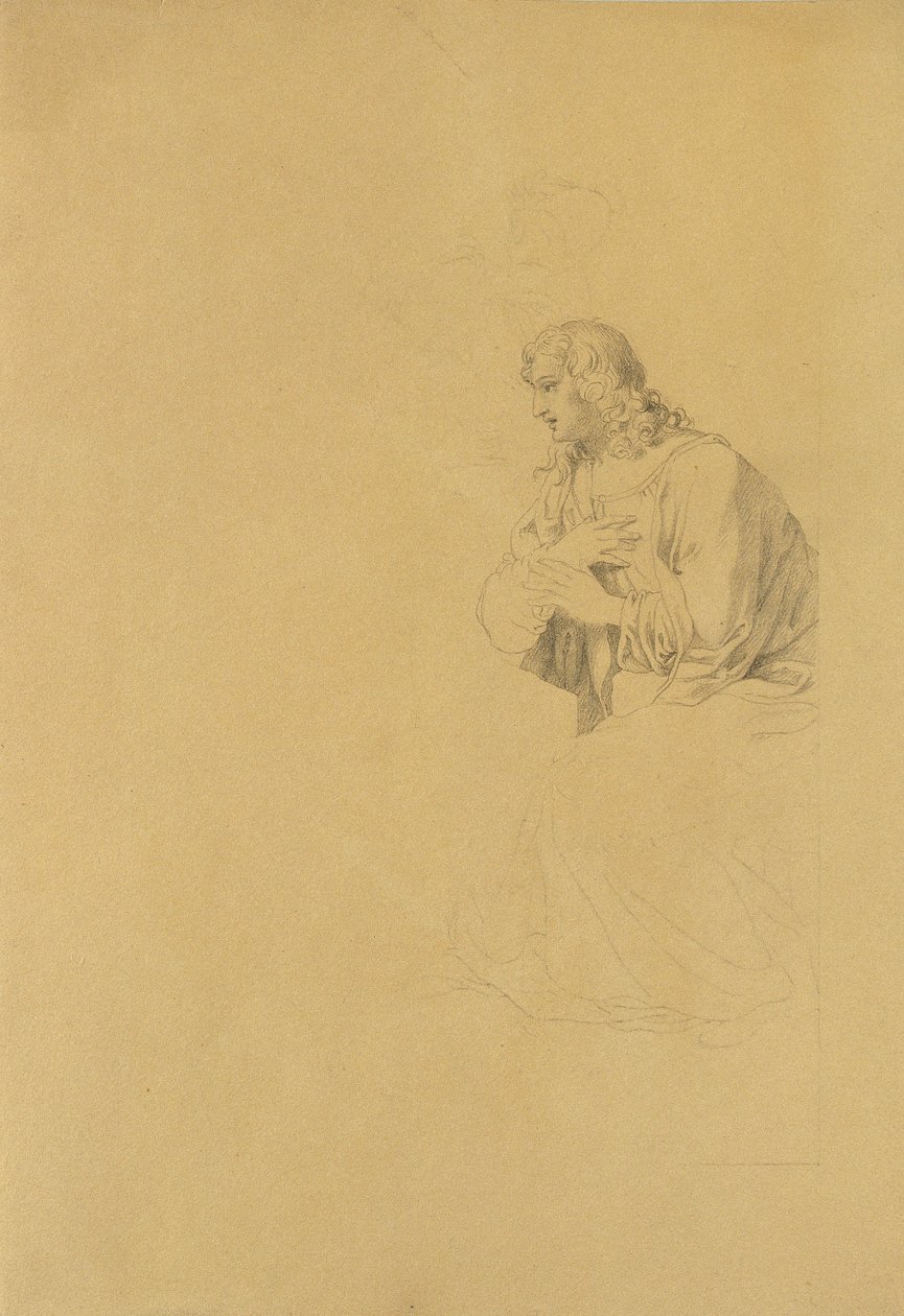 Studie af en discipel af Johann Peter Krafft