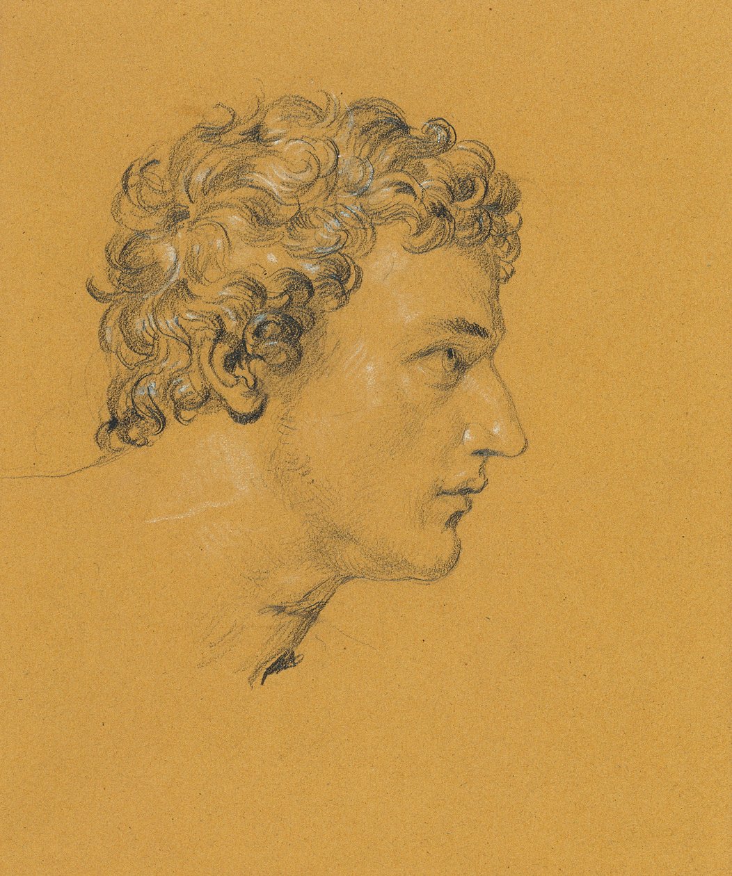 Studie af et hoved af Johann Peter Krafft