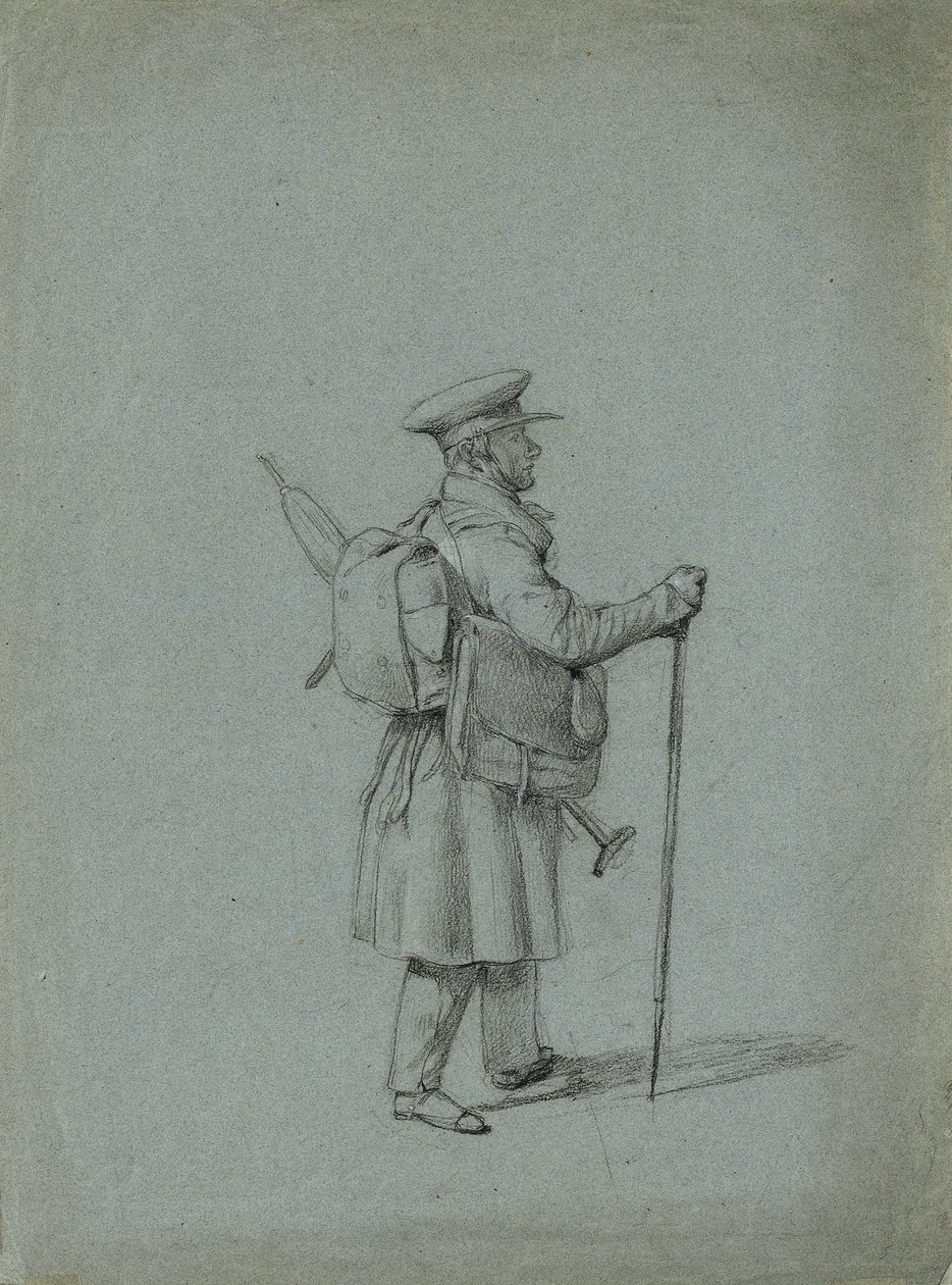 Studie af en rejsende maler af Johann Peter Krafft