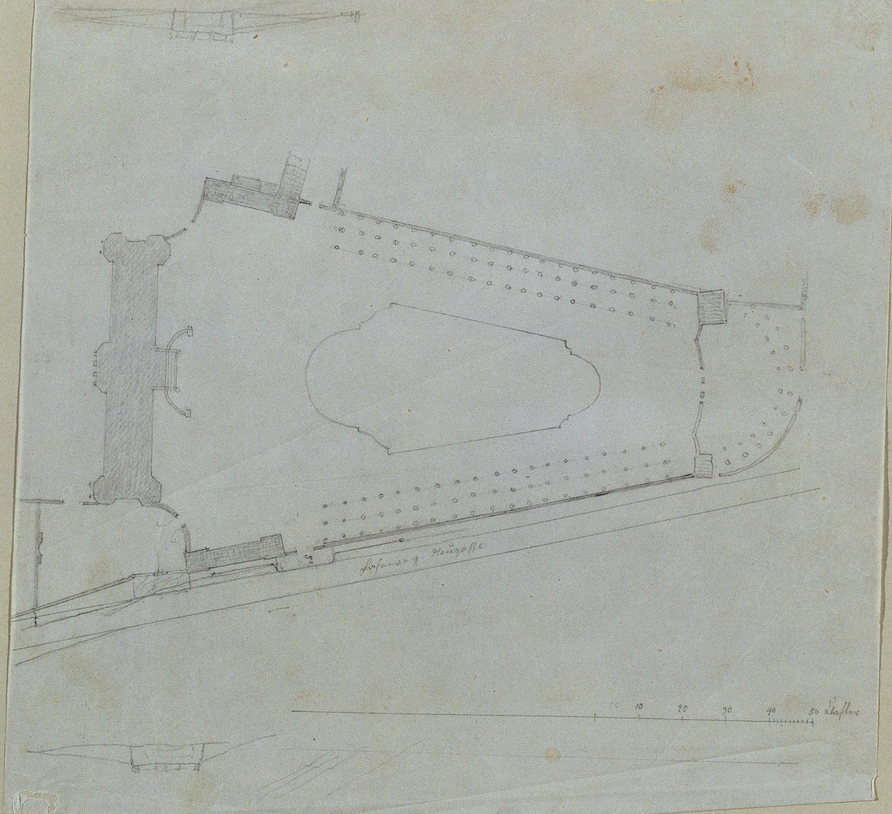 Studie til Upper Belvedere af Johann Peter Krafft
