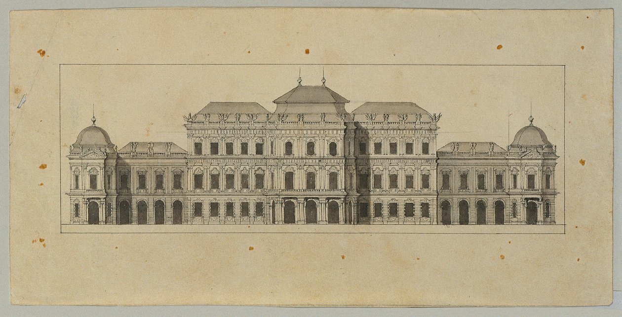 Studie til Upper Belvedere af Johann Peter Krafft