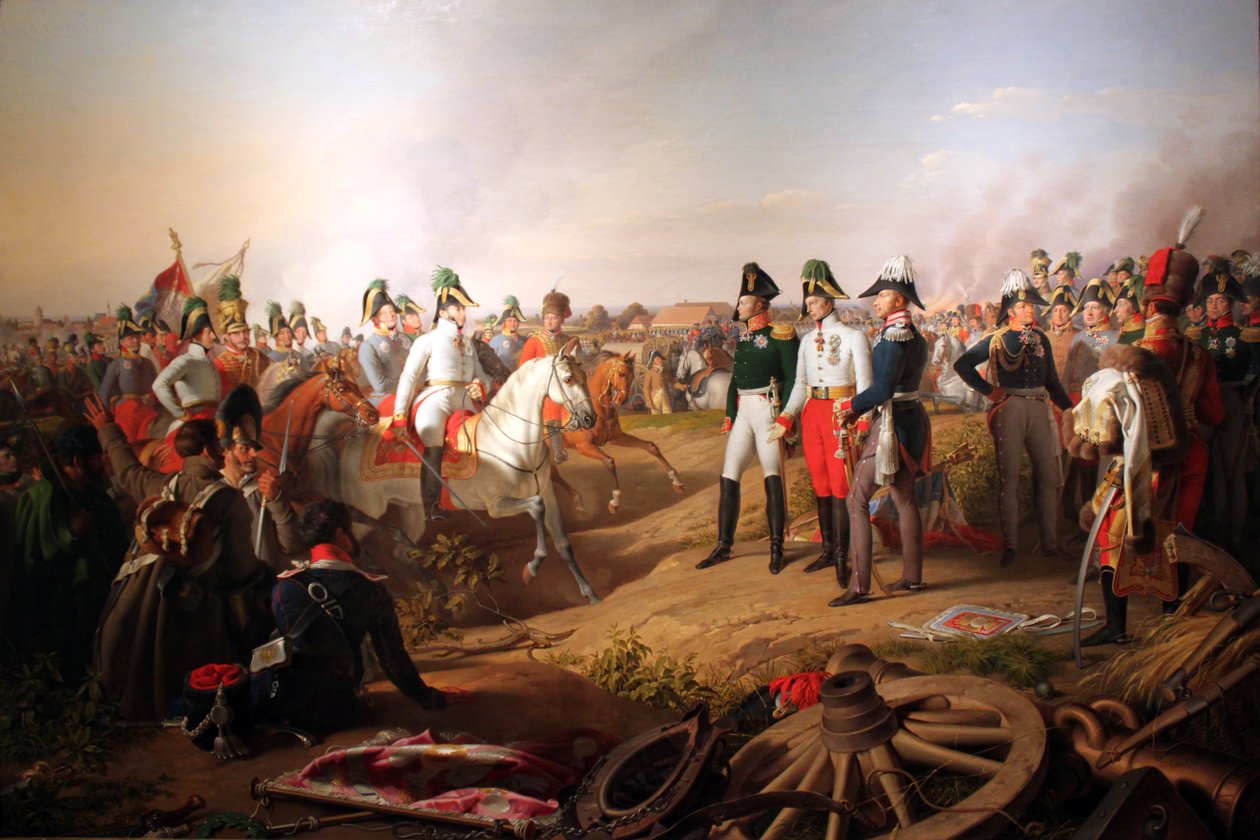 Sejrserklæring efter slaget ved Leipzig, 1813 af Johann Peter Krafft