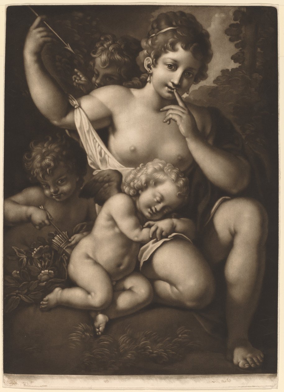 Venus og Amor af Johann Peter Pichler