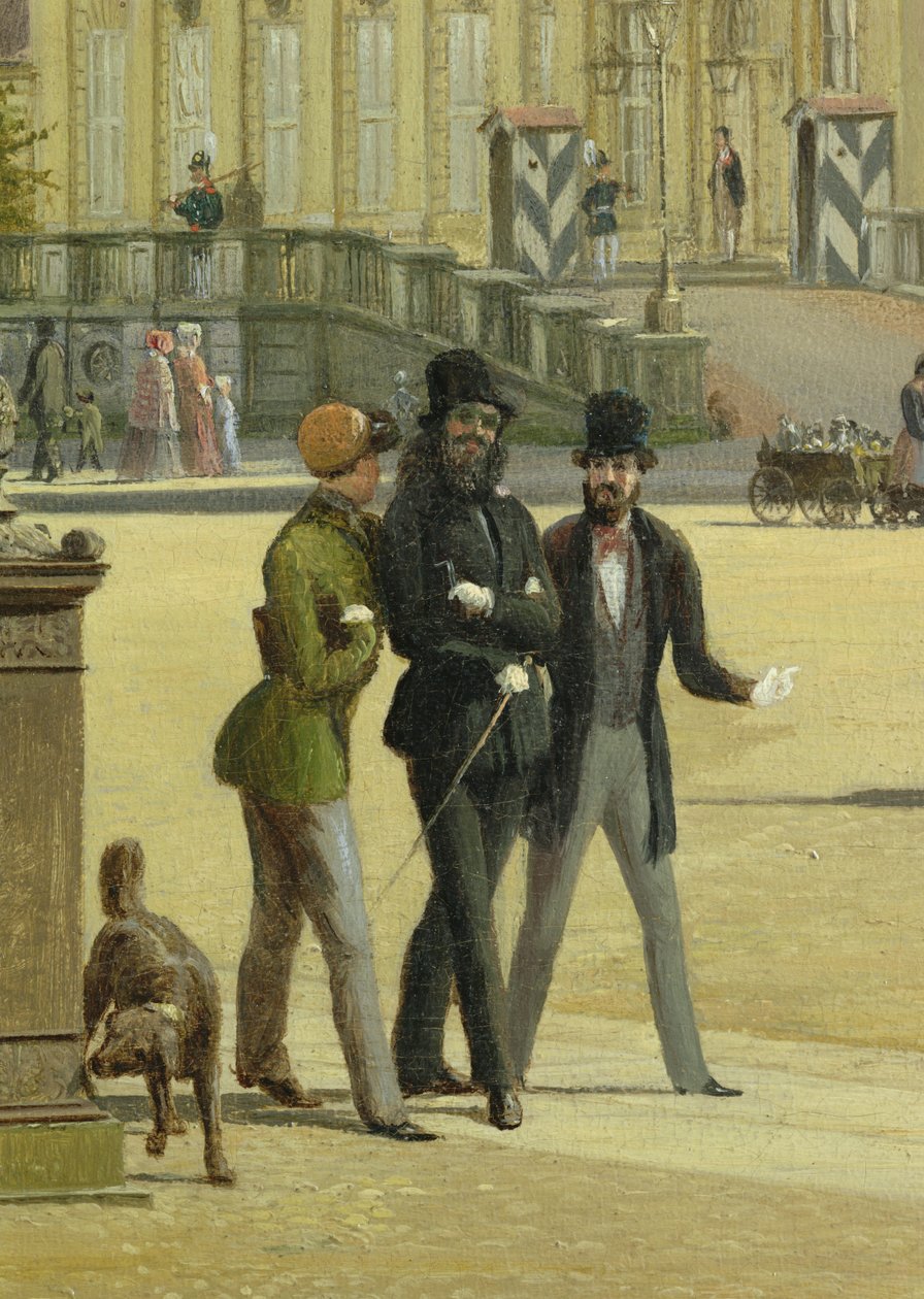 New Guardshouse, Arsenal, Princes Palace and Castle i Berlin, 1849 (detaljer) (se også 146470) af Johann Philipp Eduard Gartner