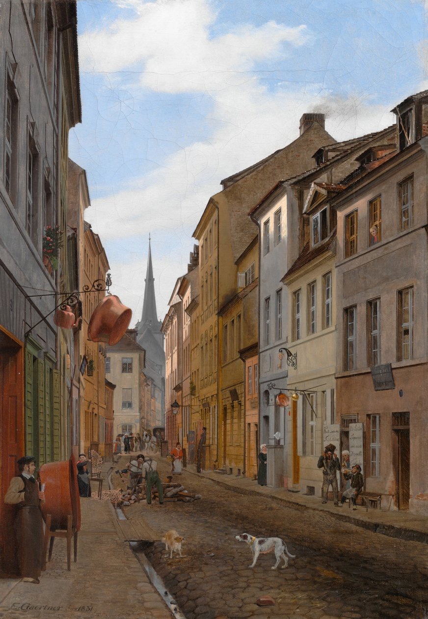 Parochialstrasse i Berlin, 1831. af Johann Philipp Eduard Gartner