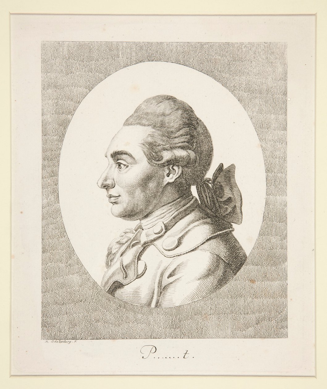 Portræt af P af Johann Rudolph Schellenberg