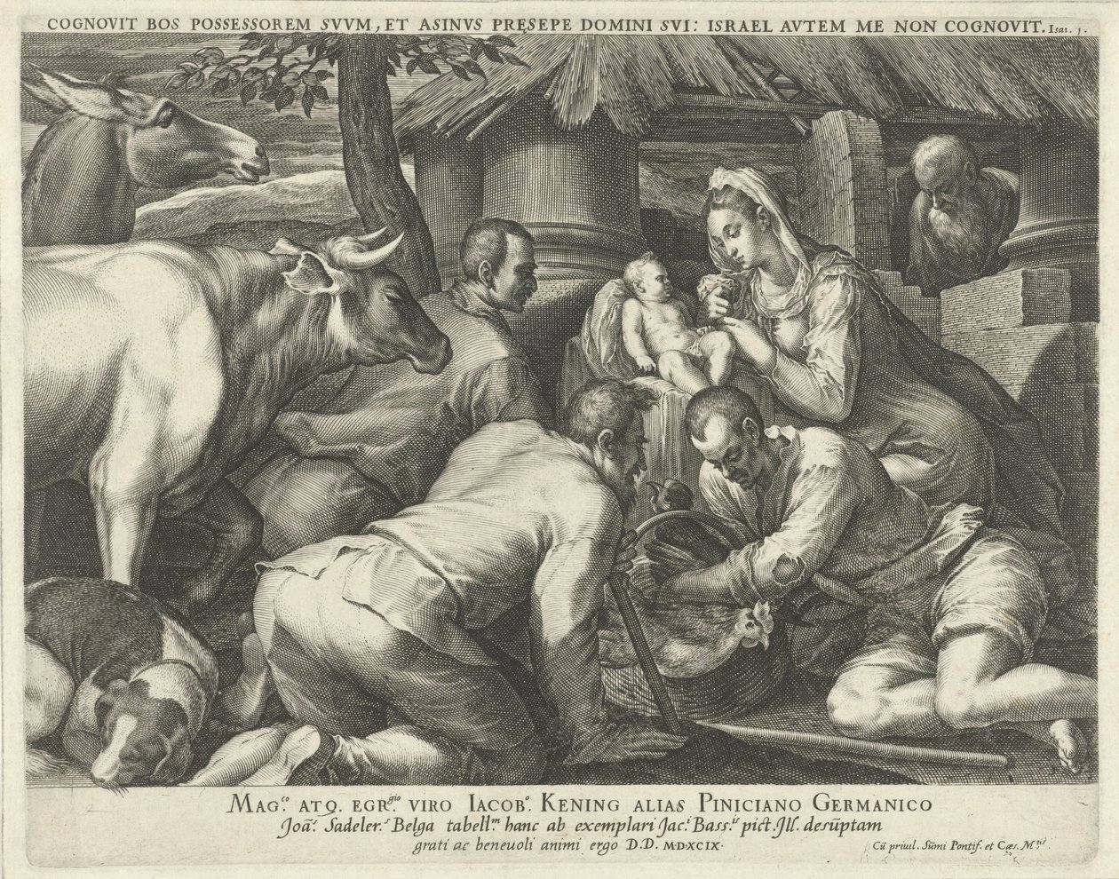 Tilbedelse af hyrderne af Johann Sadeler (I)