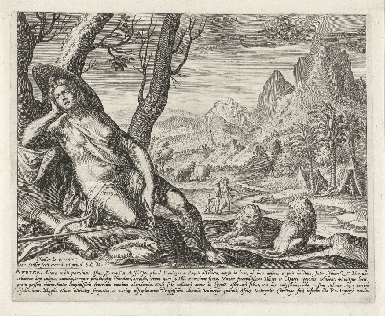 Afrika Afrika (titel på objekt) De fire kontinenter (serietitel) af Johann Sadeler (I)