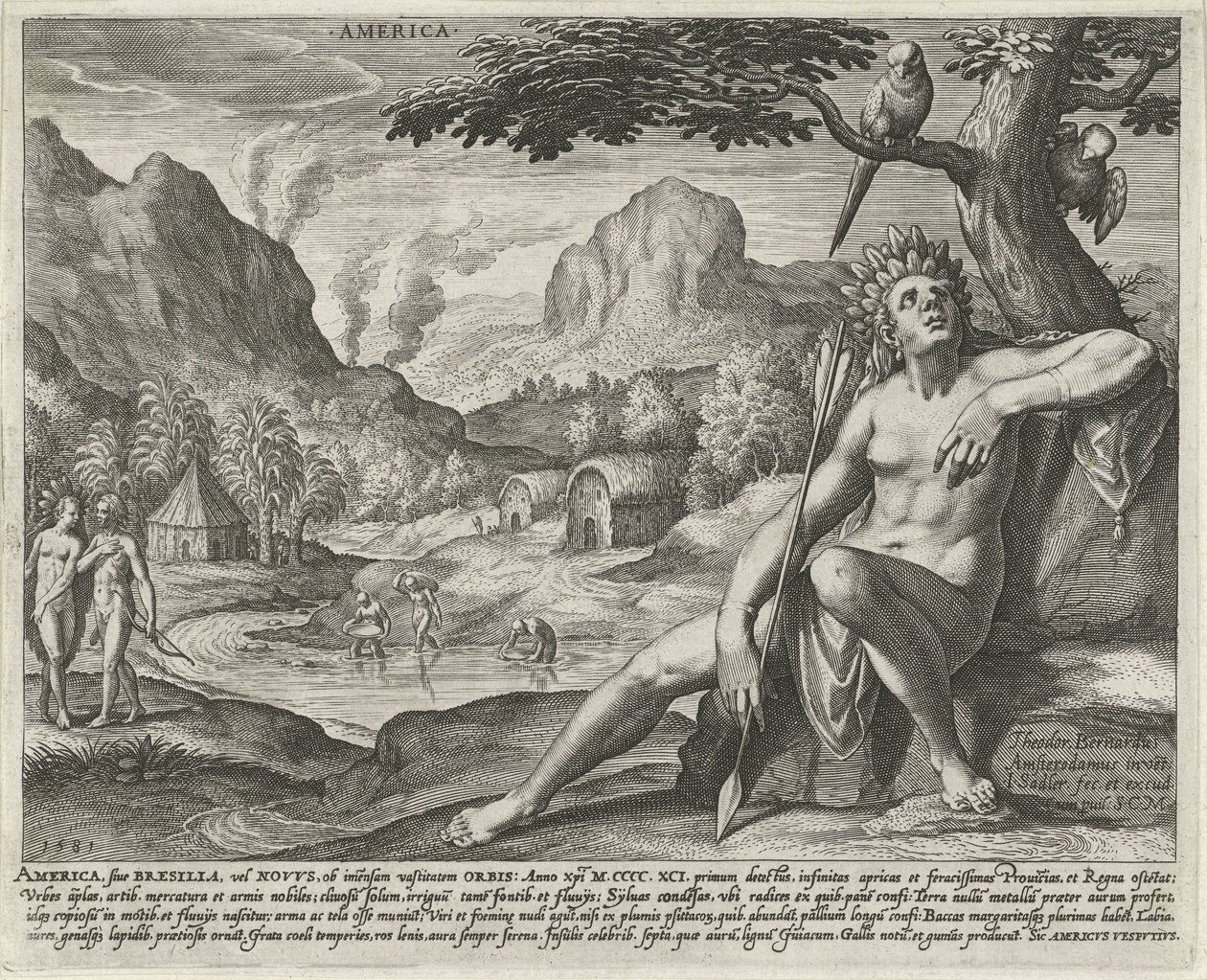 Amerika Amerika (titel på objekt) De fire kontinenter (serietitel) af Johann Sadeler (I)