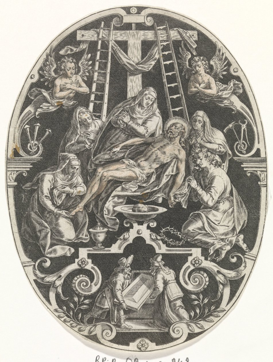 Bewening van Christus Passie van Christus (serietitel) The Passion of Christ, Our Redemption (serietitel) af Johann Sadeler (I)