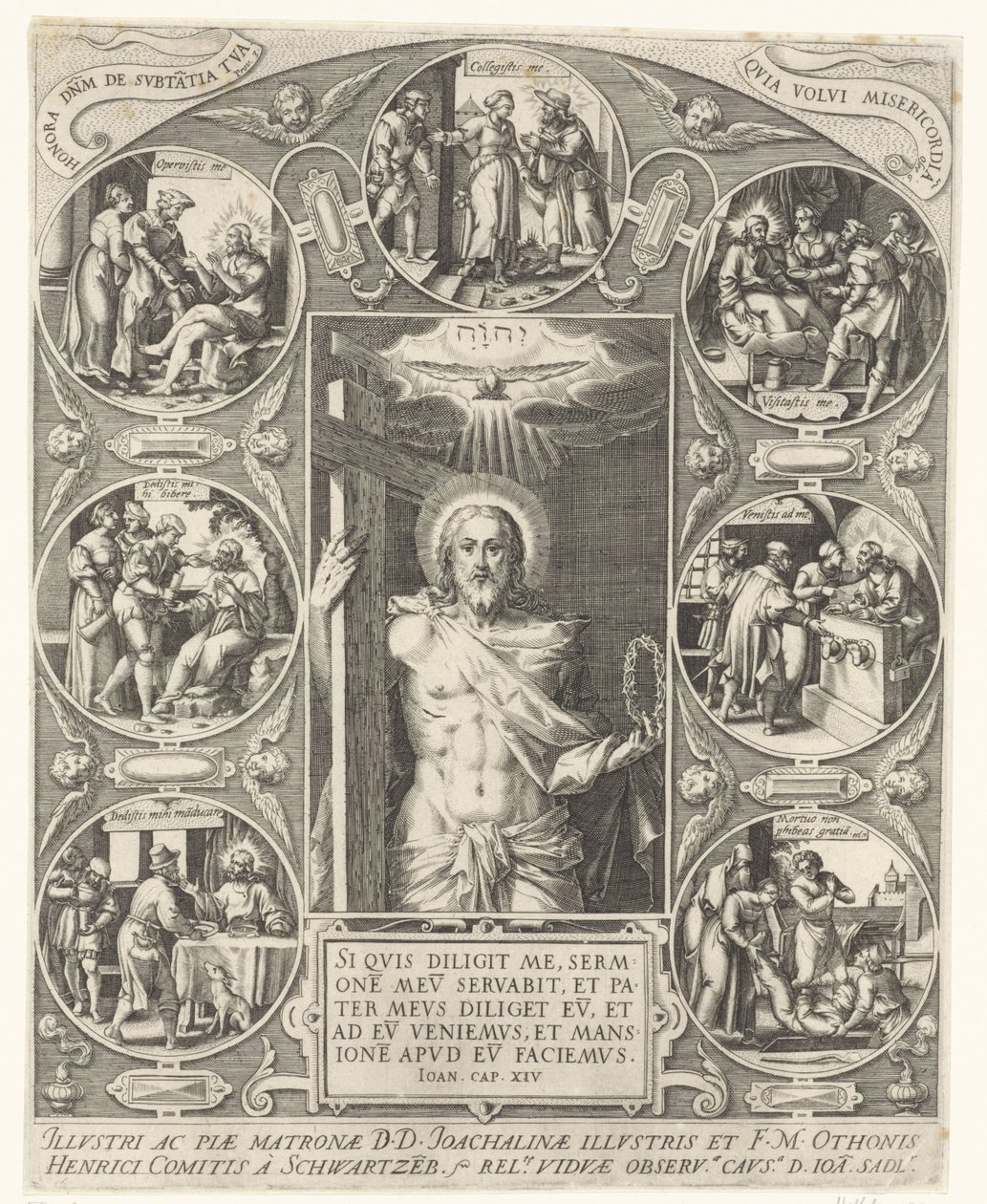 Kristus og barmhjertighedens gerninger af Johann Sadeler (I)
