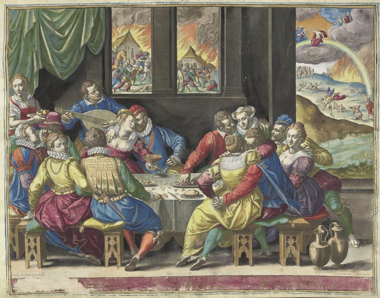 Menneskeheden venter på den sidste dom Ita erit et adventus filii hominis (titel på objekt) af Johann Sadeler (I)