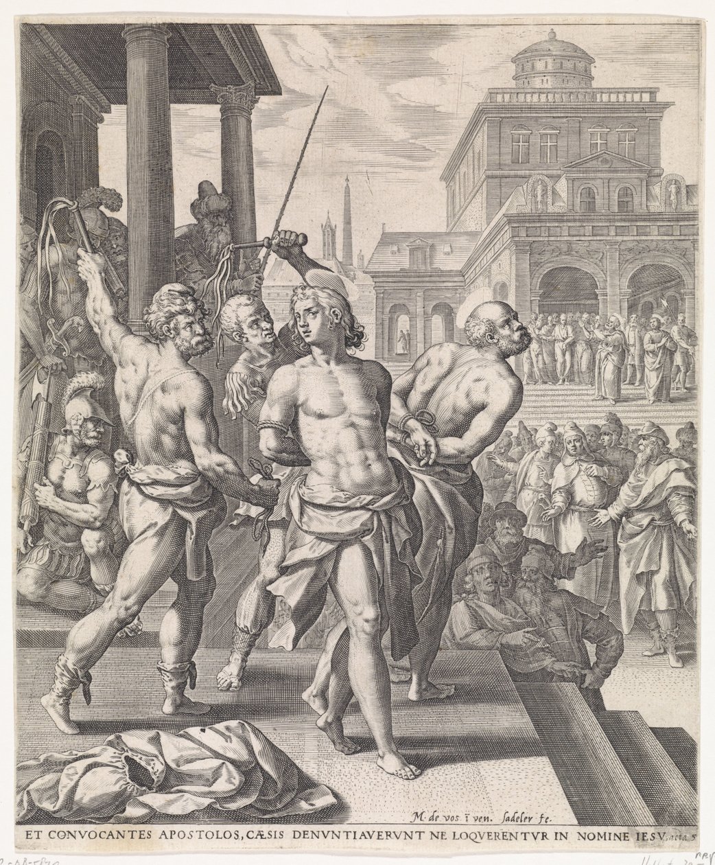 Apostlenes flagellering Apostlenes Gerninger (serietitel) af Johann Sadeler (I)
