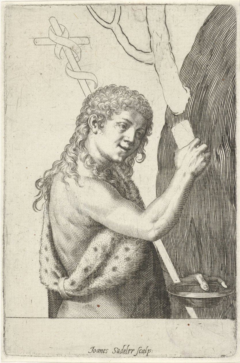 Johannes Døberen som barn af Johann Sadeler (I)