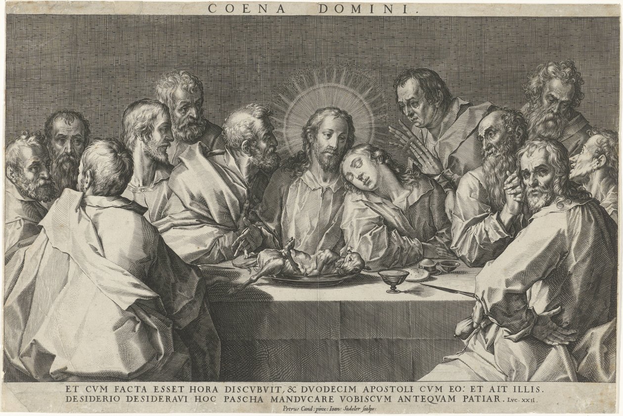 Sidste aftensmad Coeni domini (titel på objekt) af Johann Sadeler (I)