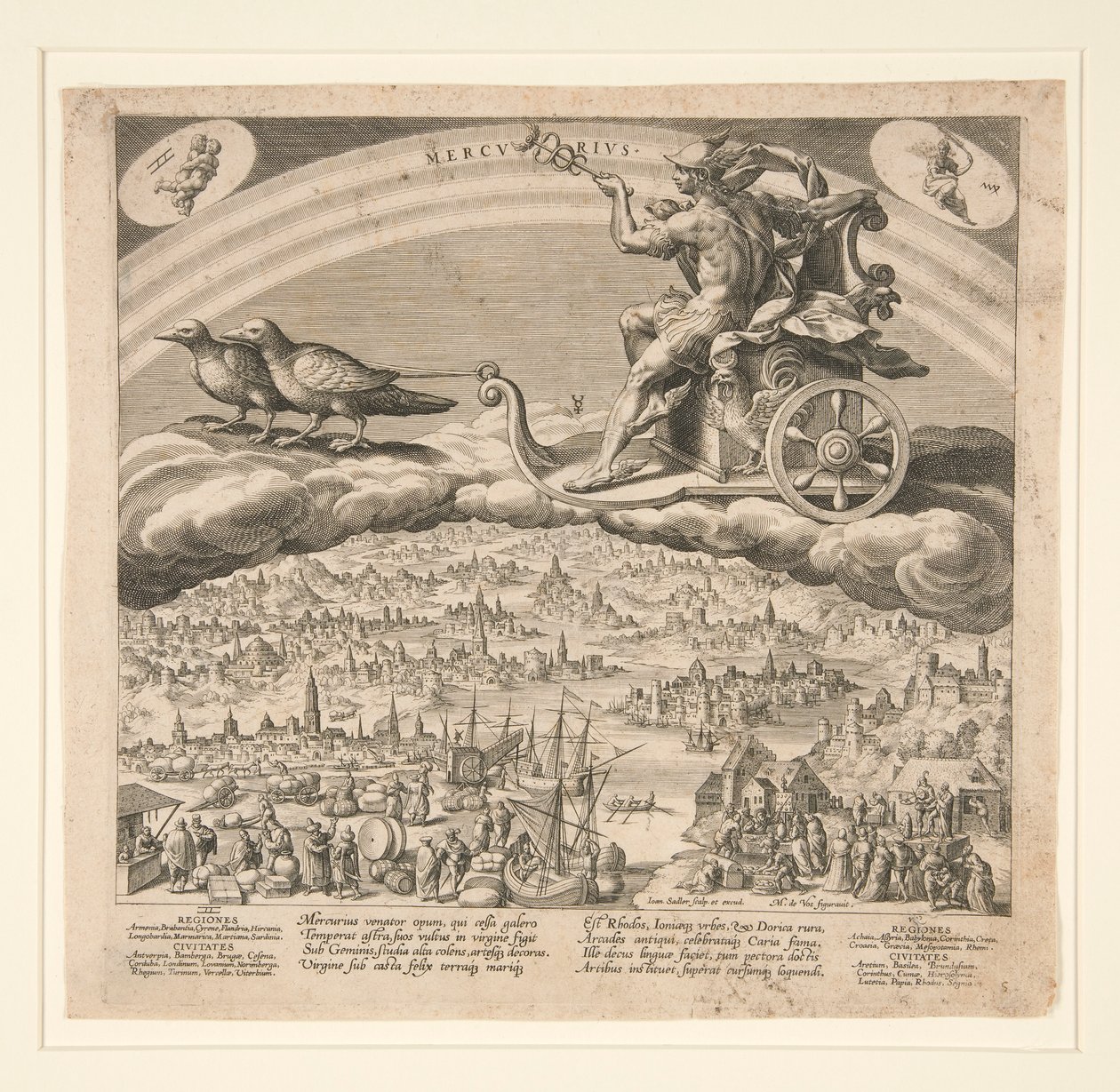 Merkur, fra en serie af de syv planeter af Johann Sadeler I