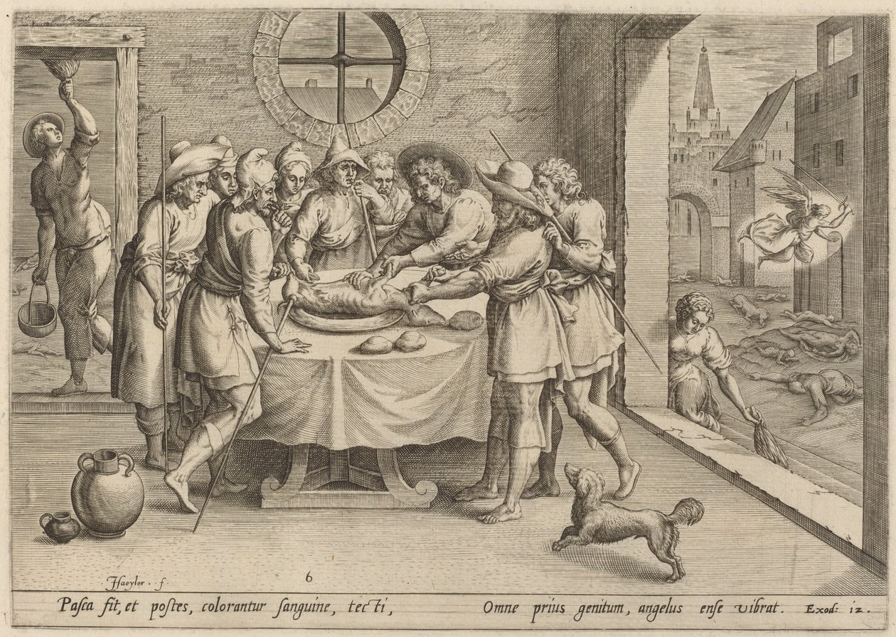 Forberedelse til påsken, 1585. af Johann Sadeler I
