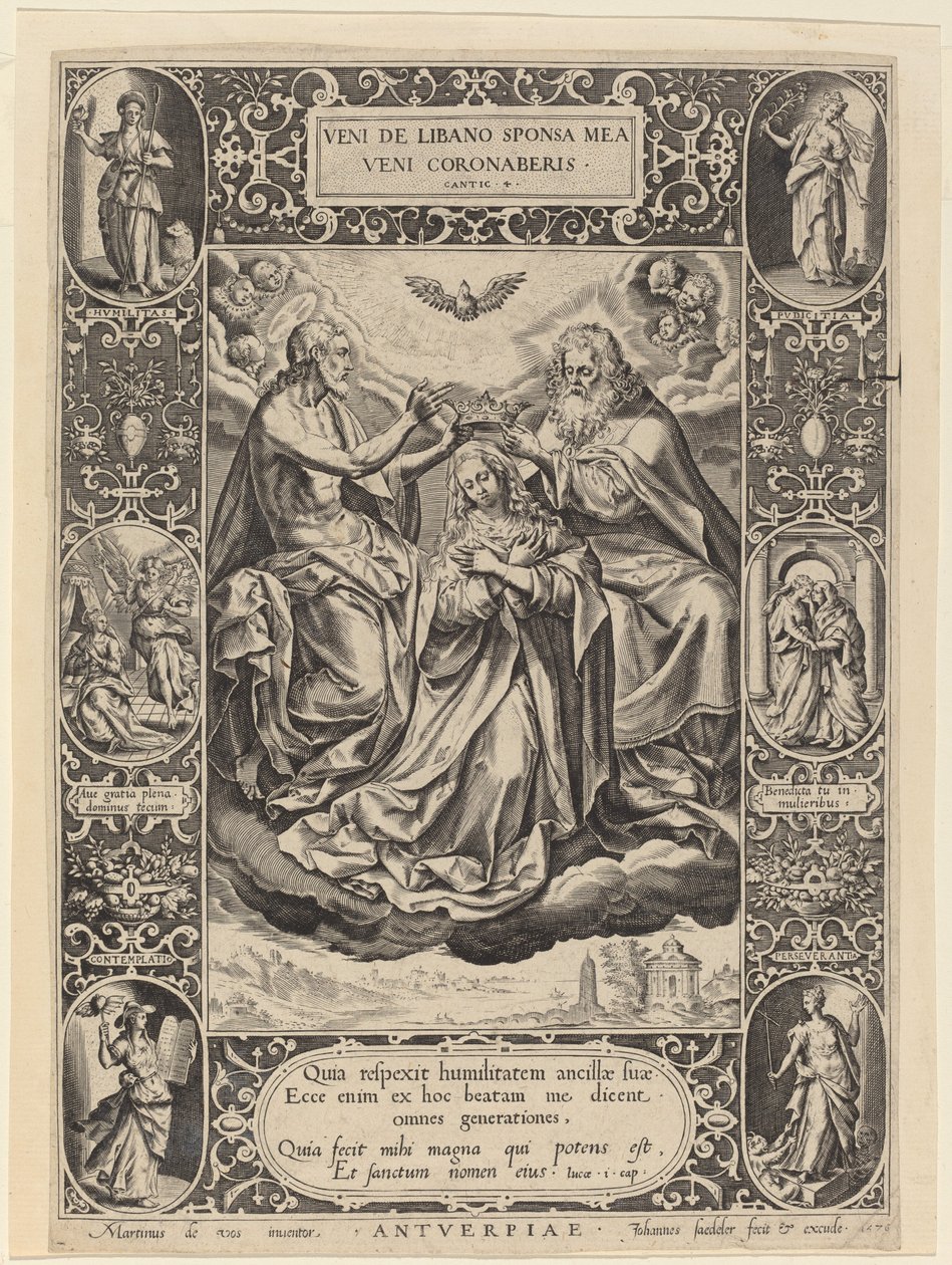 Jomfruens kroning, 1576. af Johann Sadeler I