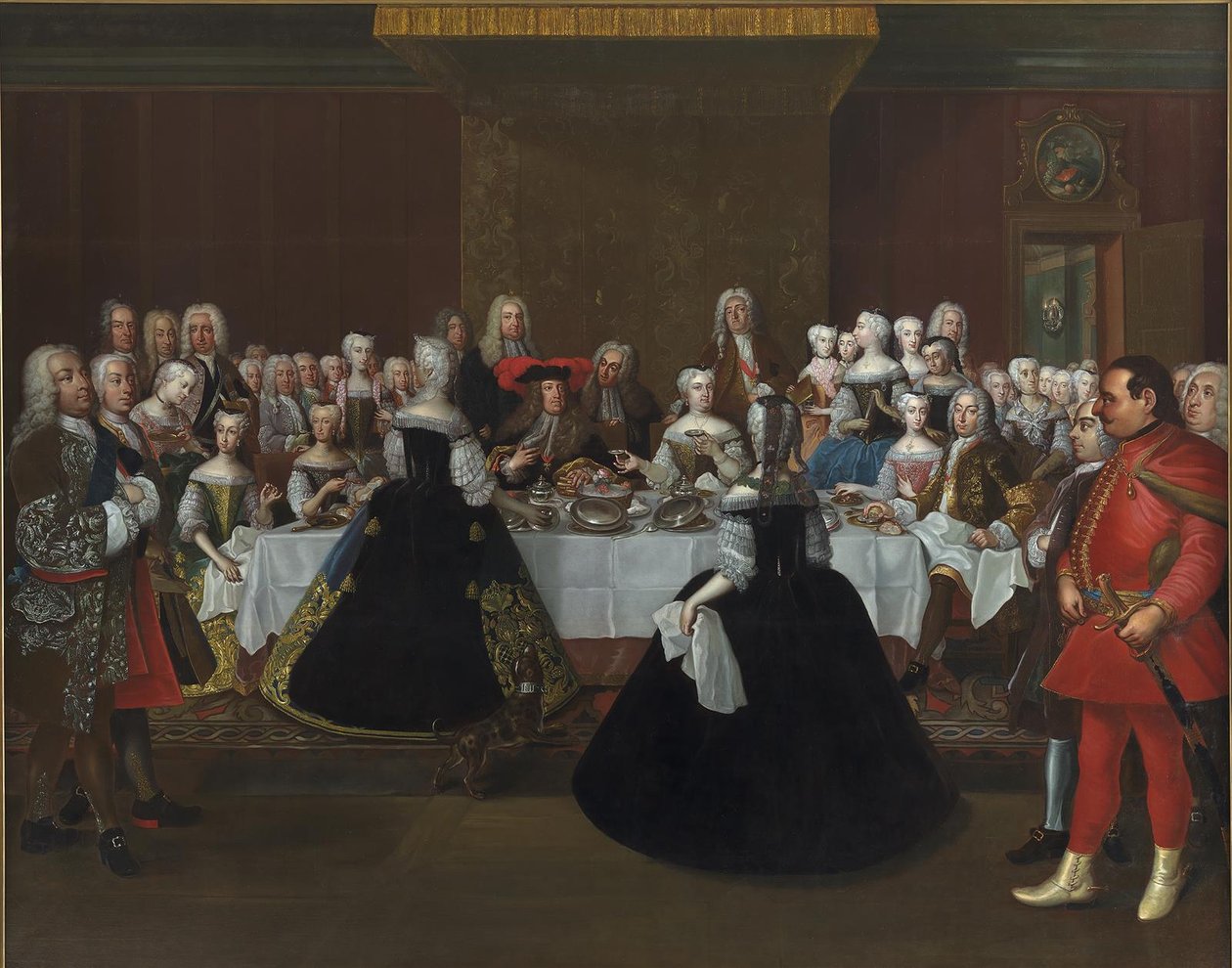 En banket ved den tyske kejser Karl VIs hof af Johann Salomon Wahl