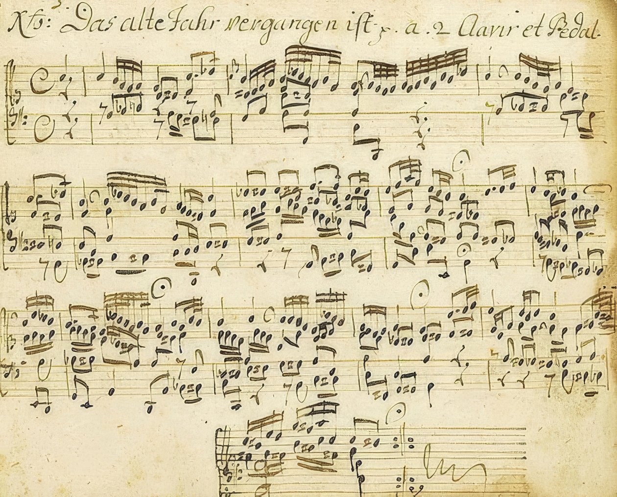 Orgelkor-optakt. Fra den lille orgelbog. 1713-1716 af Johann Sebastian Bach