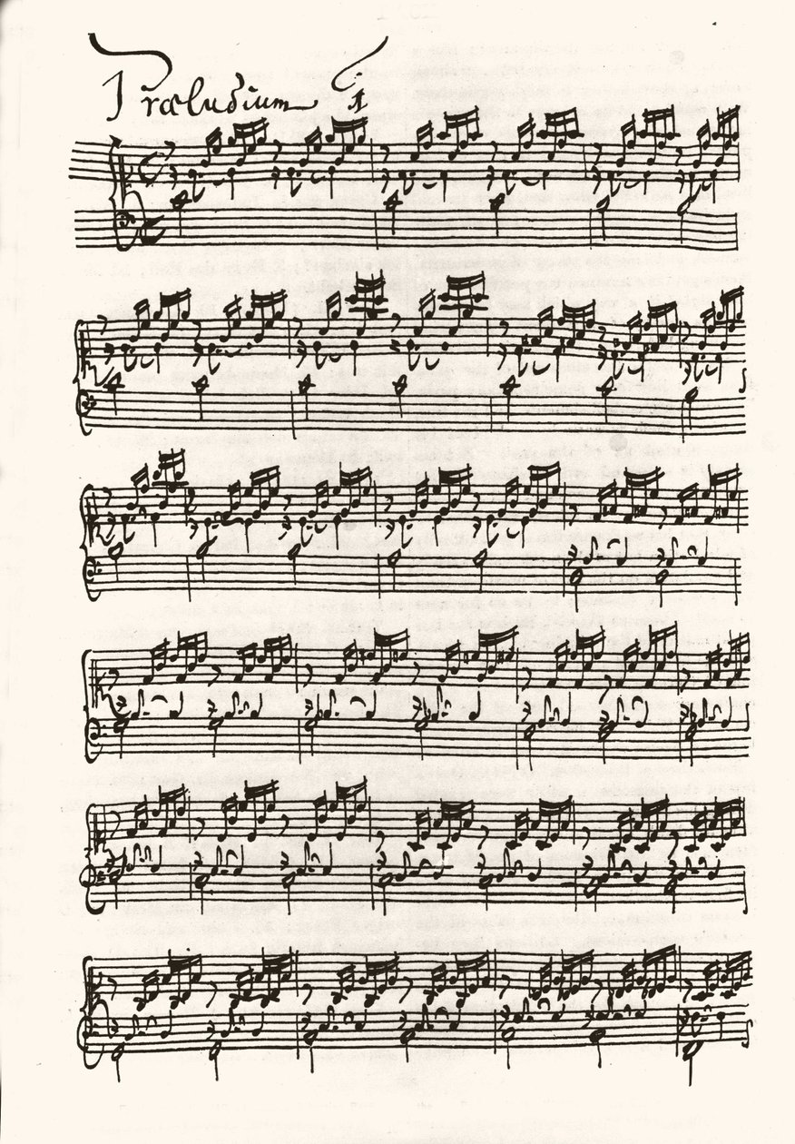 Side af noder for Jean Sebastien Bach (Johann Sebastian Bach af Johann Sebastian Bach