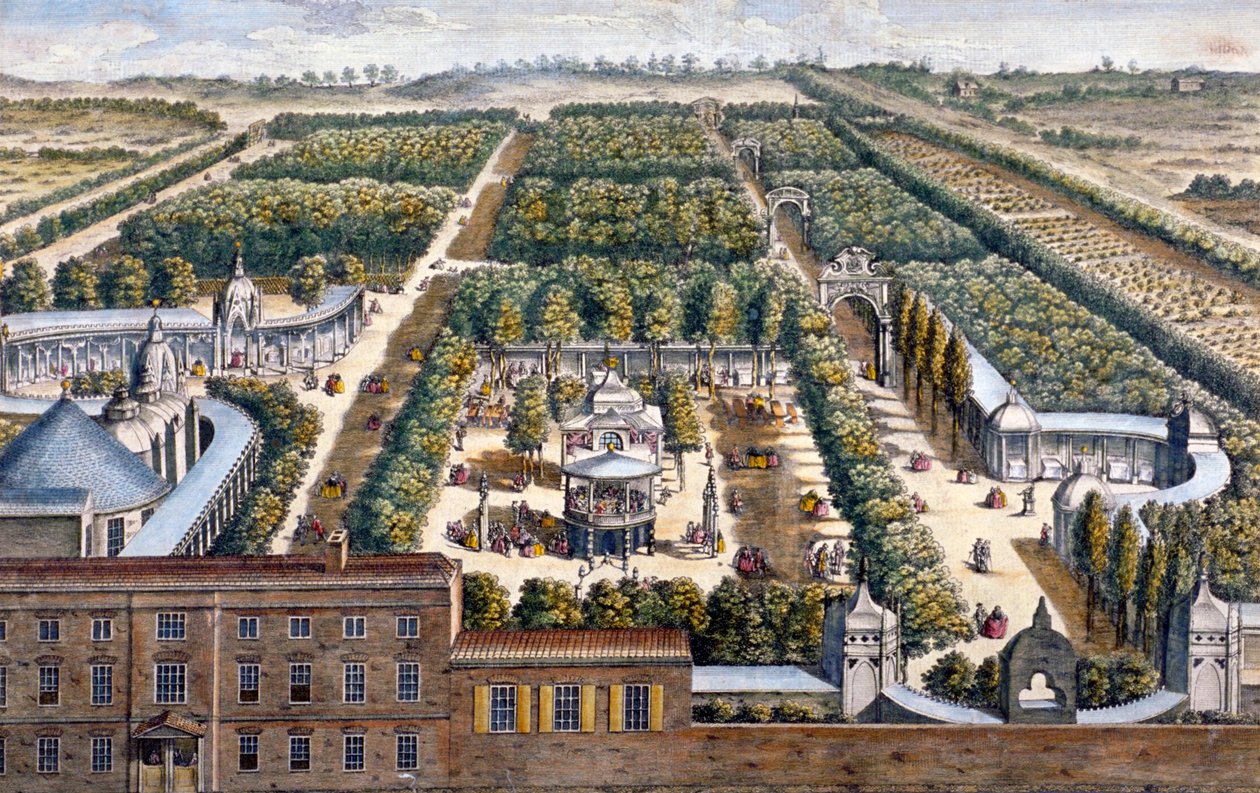 Vauxhall Gardens, Lambeth, London, 1751. af Johann Sebastian Muller