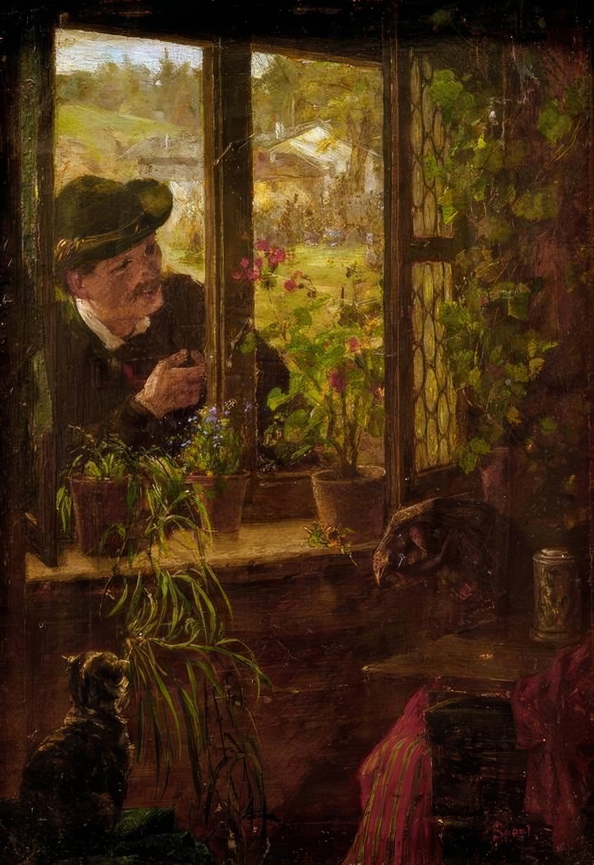 Ved vinduet af Johann Sperl