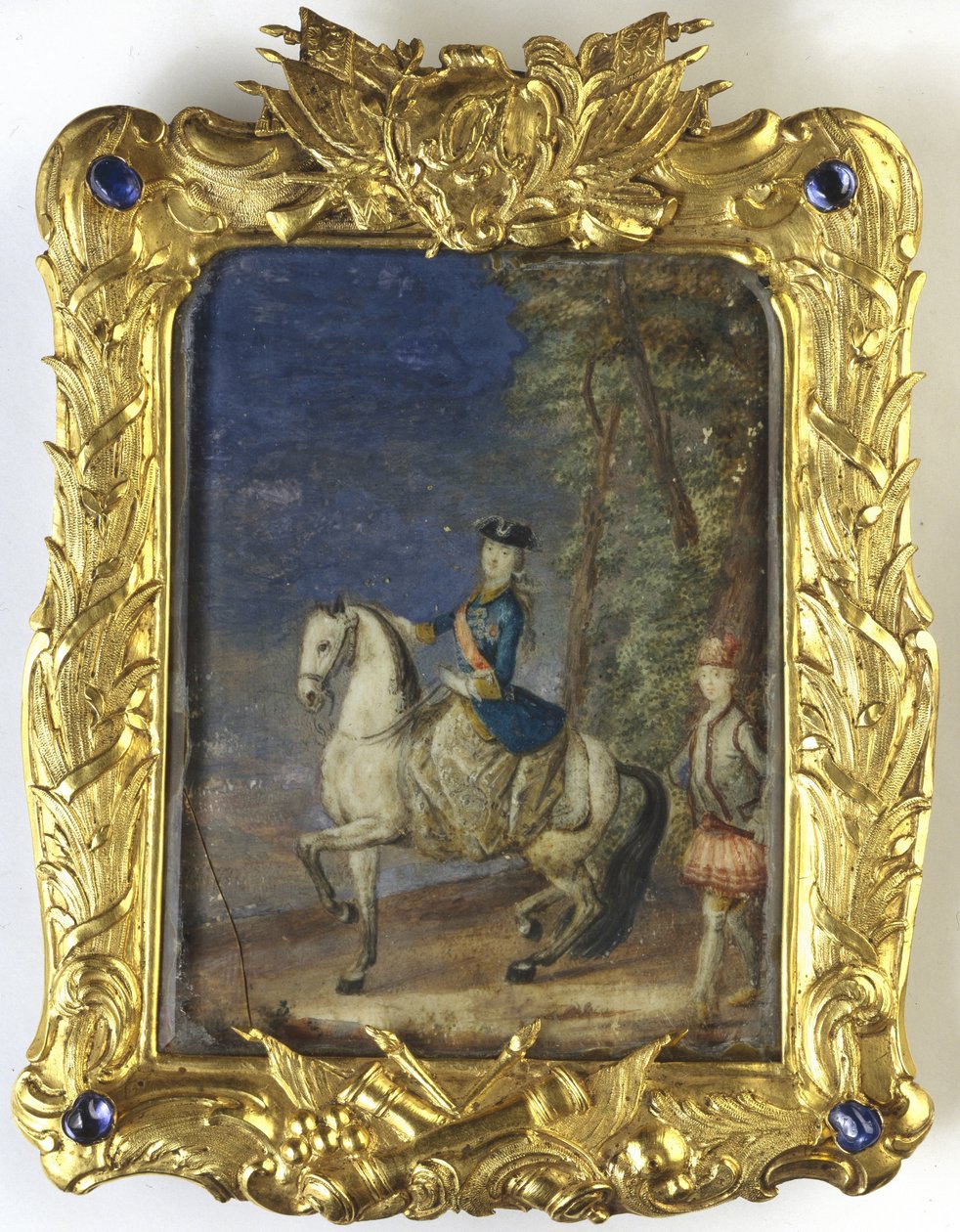 Rytterportræt af kejserinde Catherine II 1729-1796 af Johann Stenglin