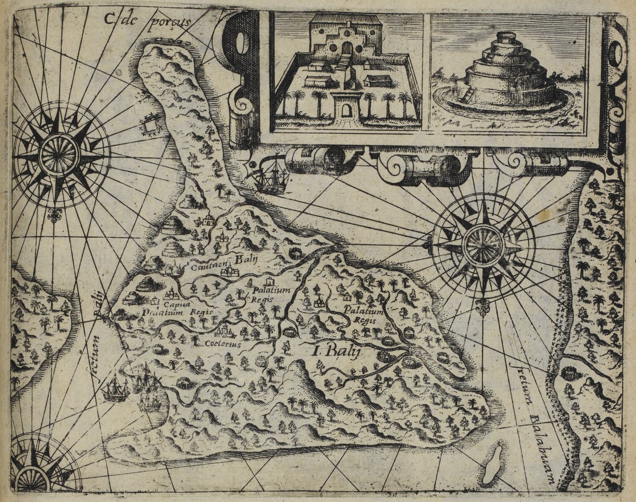Bali Island (Indonesien), en forfalskning af Bali Island af Johann Theodor de Bry