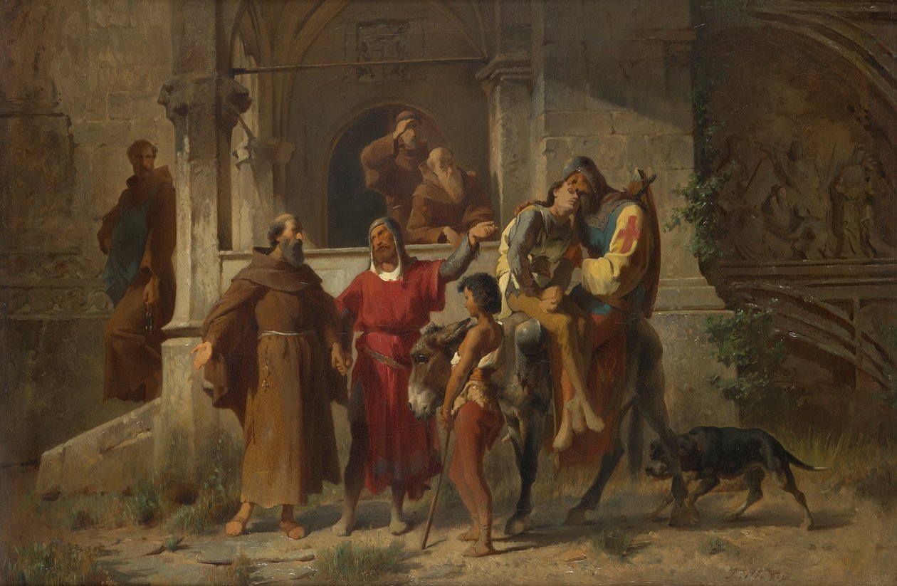 Studie til maleriet: Returning Crusaders af Johann  Till der Jüngere