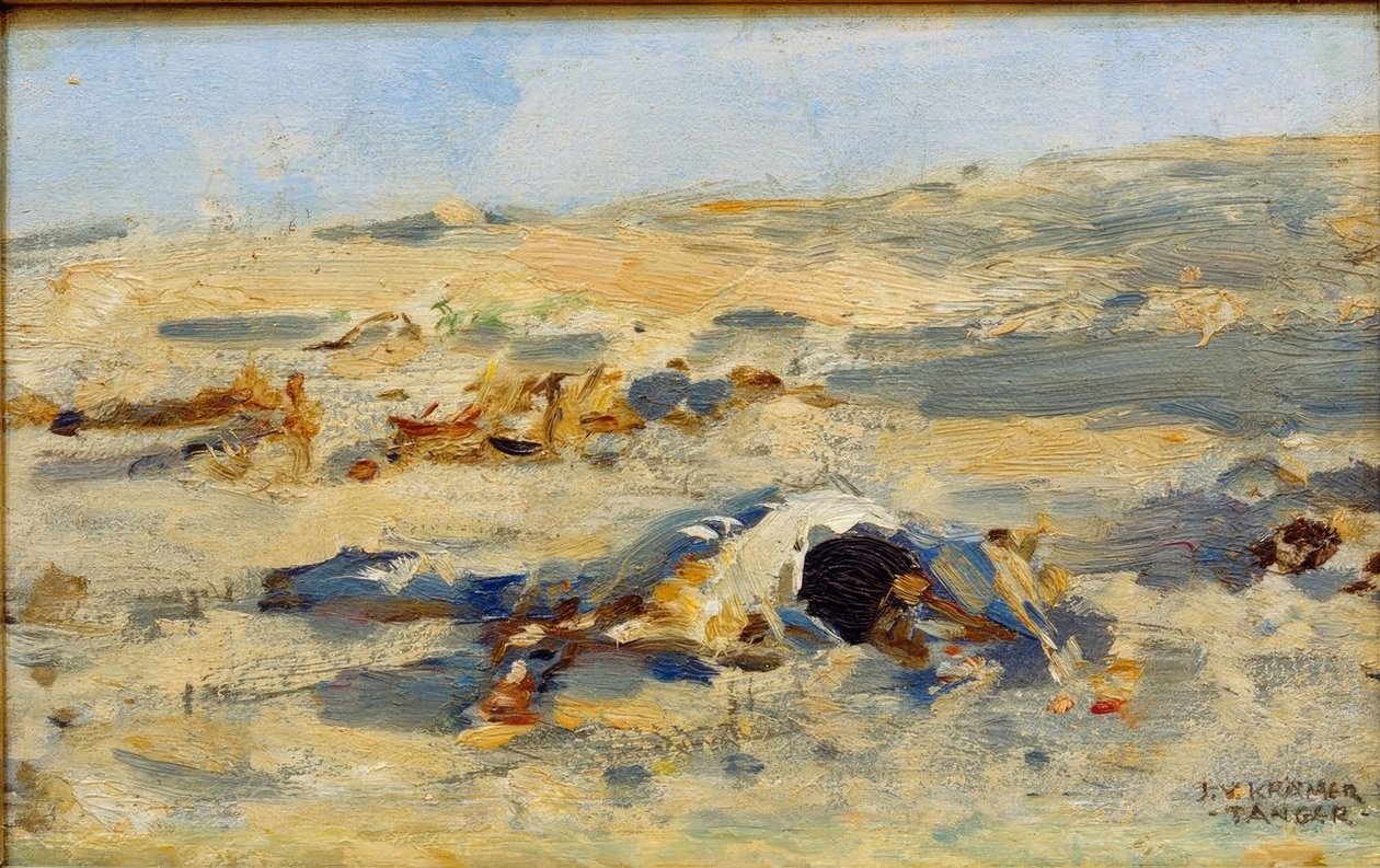 Ørkenen nær Tanger af Johann Victor Krämer