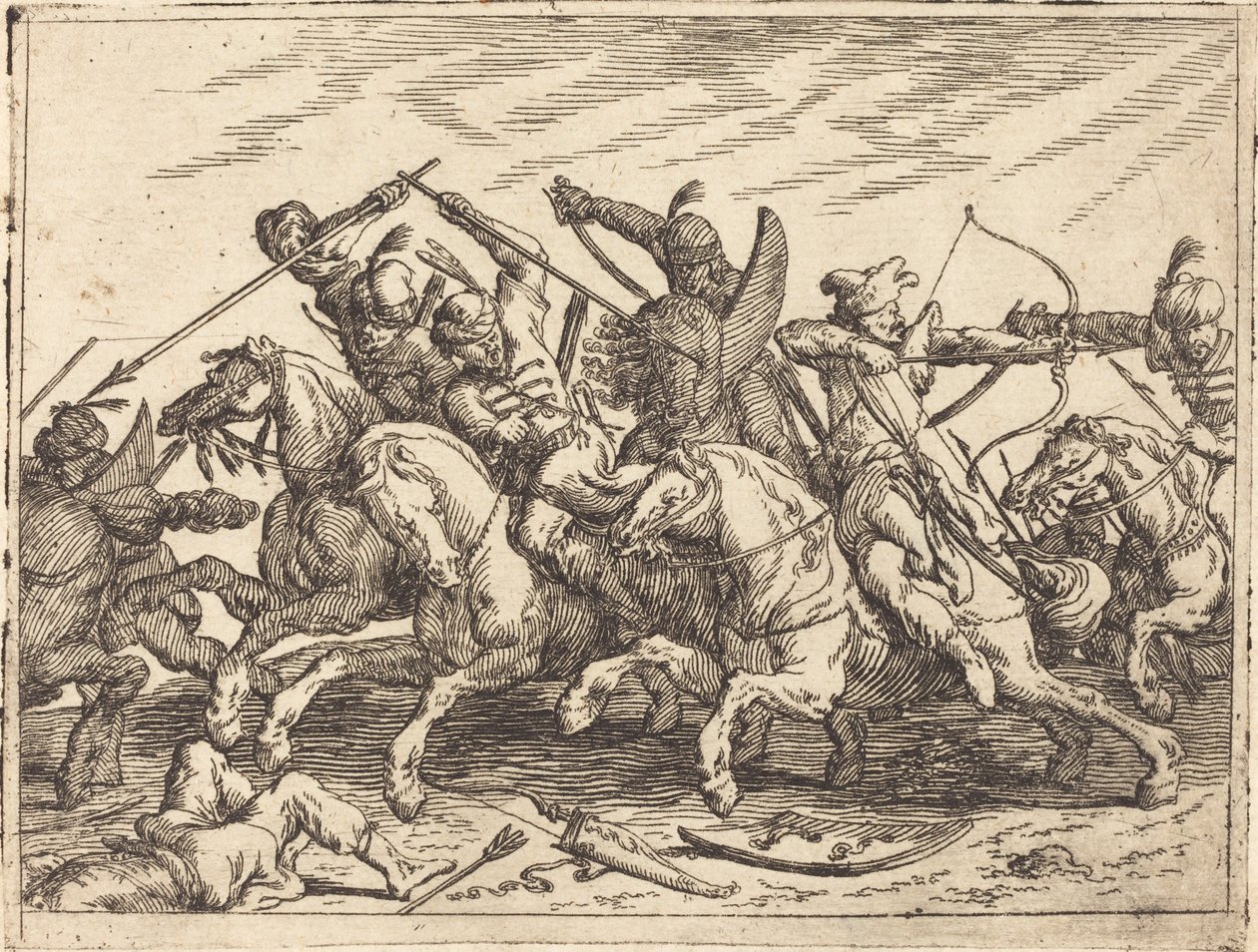 Indfald af forskellige kampe af Johann Wilhelm Baur